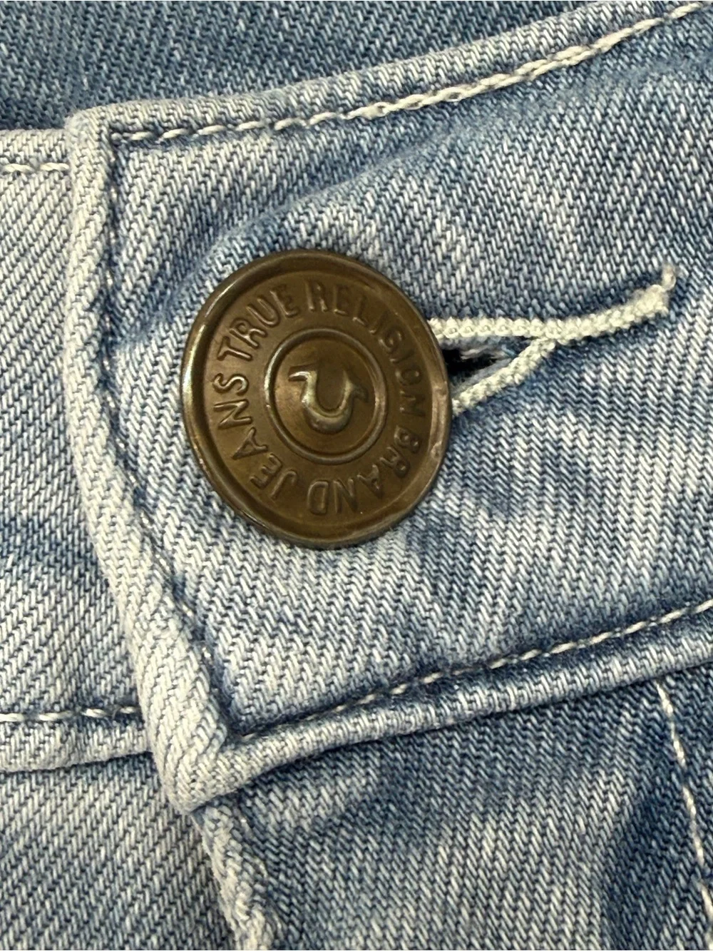 True Religion Geno Men’s Jeans Size 32 Light Wash Slim Straight Leg Denim